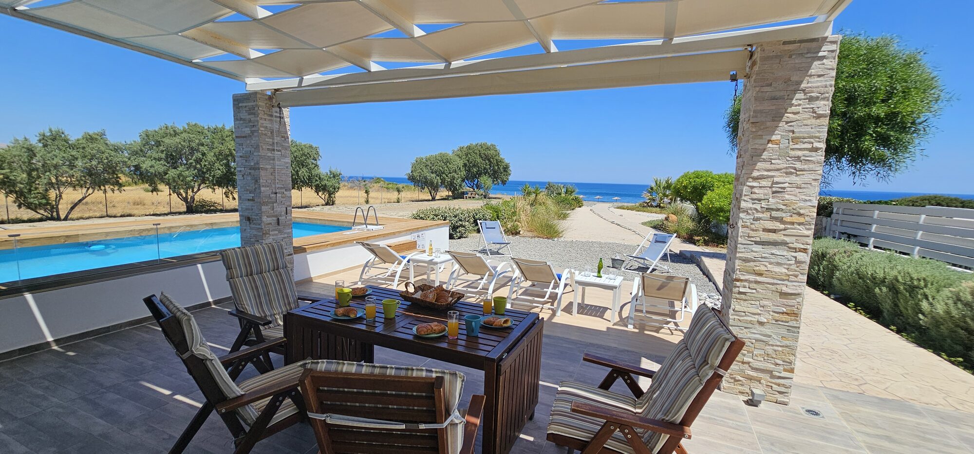 Wooden dining terrace